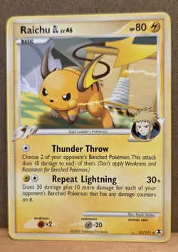 Raichu GL Rising Rivals 31/111 Rare non-holo NM - ungraded Pokemon Card - Image 1