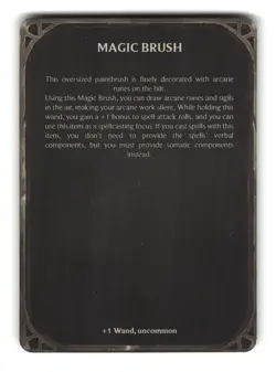 MapHammer Magic Items Unchained D&D Item Card - Magic Brush - Image 2