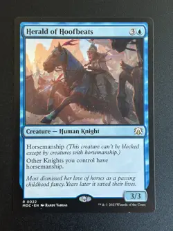 MTG Herald of Hoofbeats Regular Rare 0022 - NM - MOC - Image 1