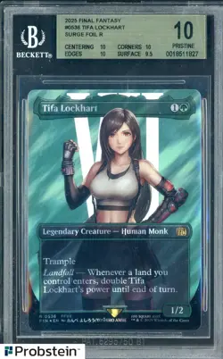 2025 MTG Final Fantasy Borderless Surge Foil #0536 Tifa Lockhart BGS 10 PRISTINE - Image 1