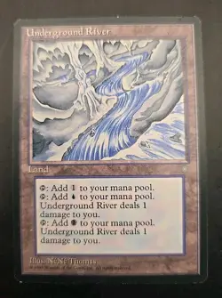 Underground River Ice Age MTG Regular Moderately Played (See Pic For Dmg Corner) - Image 1