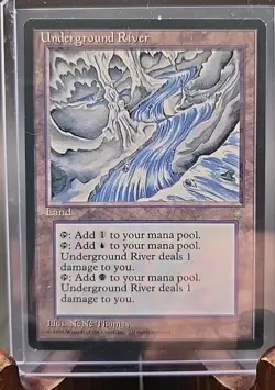 Underground River Ice Age MTG Regular Moderately Played (See Pic For Dmg Corner) - Image 4