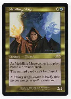 Meddling Mage, Creature Wizard, Rare, Planeshift Regular, NM Christopher Moeller - Image 1
