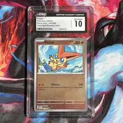 Pokemon TCG Victini Black Bolt 012/086 Reverse Holo CGC 10 Gem Mint 2025 - Image 1