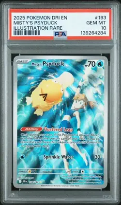 Misty's Psyduck 2025 Pokemon SV Destined Rivals #193/182 PSA 10 - Image 1