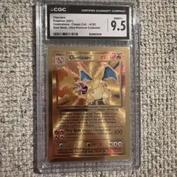 2021 Pokemon Charizard Celebrations - Ultra Premium Gold Metal 4/102 - CGC 9.5 - Image 1
