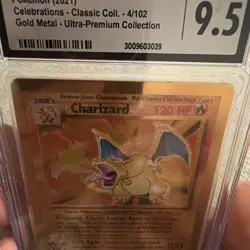 2021 Pokemon Charizard Celebrations - Ultra Premium Gold Metal 4/102 - CGC 9.5 - Image 3