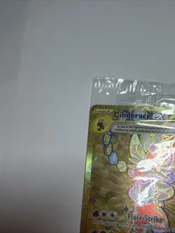 SEALED Pokemon Cinderace ex SVP 163 Scarlet & Violet Gold Holo Black Star Promo - Image 2