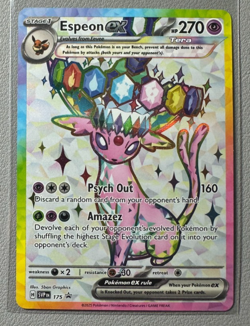 Pokemon Prismatic Evolutions Espeon ex 175 SVP175 Figure Collection Promo 11 - Image 1