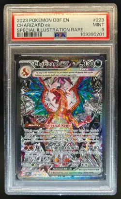 2023 Pokemon SV Obsidian Flames OBF EN Charizard ex #223/197 PSA 9 - Image 1