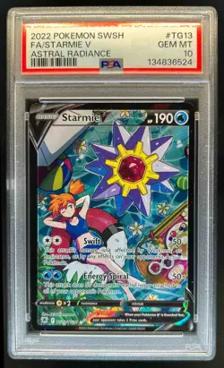 2022 Pokemon SWSH Astral Radiance Starmie V Trainer Gallery #TG13/TG30 PSA 10 - Image 1