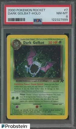 2000 Pokemon Rocket Dark Golbat Holo PSA 8 NM-MT - Image 1