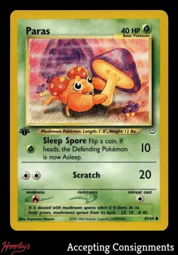 2001 Pokemon Neo Revelation 1st Edition #47 Paras C - Image 1