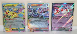 Pokemon TCG English Surging Sparks 057/191 Pikachu ex and 2 others - Image 1