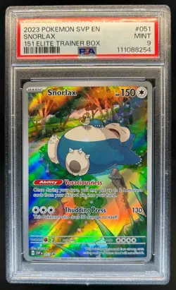 2023-25 Pokemon SV Black Star Promos SVP EN Snorlax #051 PSA 9 - Image 1