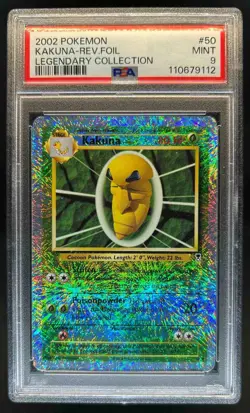 2002 Pokemon Legendary Collection Kakuna Reverse Holo #50/110 PSA 9 - Image 1