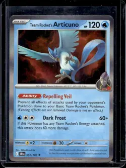 2025 Pokemon SV Destined Rivals Team Rocket's Articuno #051/182 - Image 1