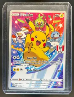 2021 Pokemon IDN S-P Pikachu Full Art KFC Chaki Kids Meal #016 - Image 1
