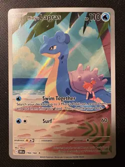 2025 Pokemon Destined Rivals Misty’s Lapras IR 194/182 ILLUSTRATION RARE HOLO! - Image 1
