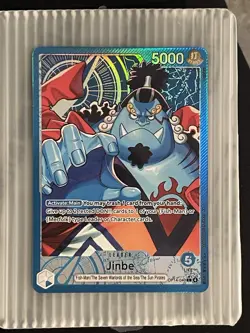 One Piece Op-14 The Azure Sea's Seven Jinbe Alternate Art Leader English - Image 1