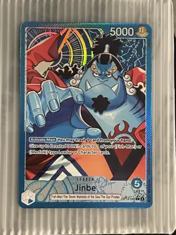 One Piece Op-14 The Azure Sea's Seven Jinbe Alternate Art Leader English - Image 2