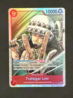 One Piece TCG - Trafalgar Law OP14-009 SR Foil - The Azure Sea's Seven NM+ - Image 1