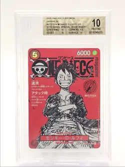 MONKEY D. LUFFY 2025 ONE PIECE JPN PROMOS SUPER RARE A ST21-014 BGS 10 Q6095 - Image 1