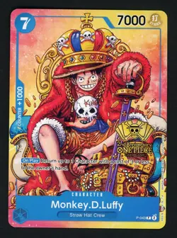 Monkey.D.Luffy (2nd Anniversary Stamped) P-043 One Piece Promo Non Foil - Image 1