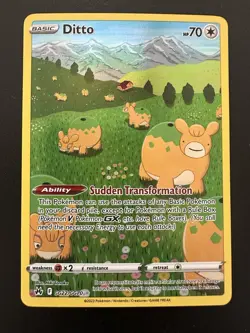 Ditto GG22/GG70 NM Crown Zenith Galarian Gallery Holo Pokemon TCG - Image 1