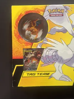 Rare Pokemon TCG Reshiram & Charizard GX Tag Team Figure Collection Box Sealed - Image 2