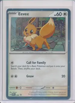 Eevee SVP200 Sv: Scarlet & Violet Black Star Promo Cosmos Holo Pokemon Card NM - Image 1