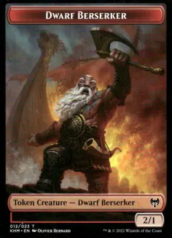 Dwarf Berzerker Token 012/023 Kaldheim MTG Magic the Gathering card - Image 1
