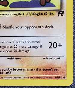 1st Edition Mankey- Team Rocket - #61/82 - Vintage Pokemon Card 2000 WOTC - Image 4