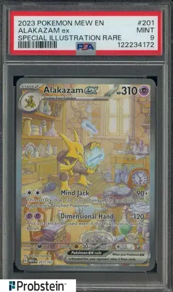 2023 Pokemon Mew EN Special Illustration Rare Card 151 #201 Alakazam Ex PSA 9 #1 - Image 1