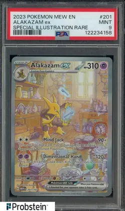 2023 Pokemon Mew EN Special Illustration Rare Card 151 #201 Alakazam Ex PSA 9 #4 - Image 1