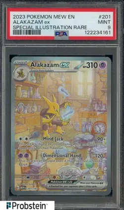 2023 Pokemon Mew EN Special Illustration Rare Card 151 #201 Alakazam Ex PSA 9 #7 - Image 1