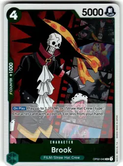 One Piece Card Game Brook OP02-040 R Paramount War English - Image 1