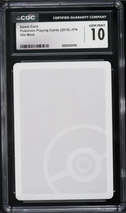2019 Pokemon Japanese Playing Cards Old Maid Spare Card CGC 10 - Image 1