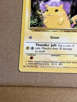 Pokemon Pikachu Yellow Cheeks Base Set 1999 Card #58/102 Vintage NM Condition - Image 2