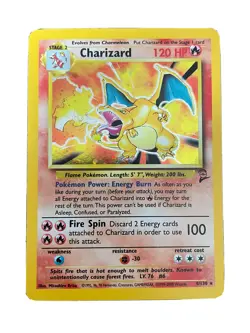 2000 Charizard 4/130 Base Set 2 Rare Holo Rare Pokemon Card - Image 1