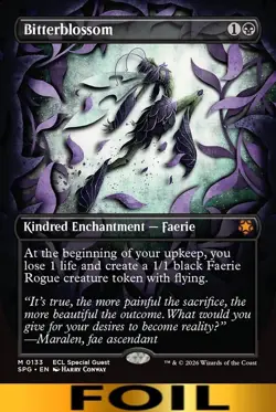 Bitterblossom ** FOIL BORDERLESS ** Special Guest: Lorwyn Eclipsed - NM MTG - Image 1