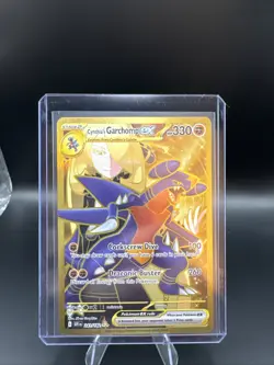 Pokemon Destined Rivals Cynthia's Garchomp EX Gold Hyper Rare Card 241/182 - Image 1