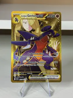Cynthia’s Garchomp Ex 241/182 Destined Rivals Gold Hyper Rare Card Pokemon NM - Image 1