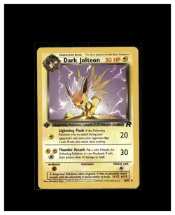 2000 Pokemon TCG Team Rocket 1st Edition Dark Jolteon 38/82 Uncommon - Image 1