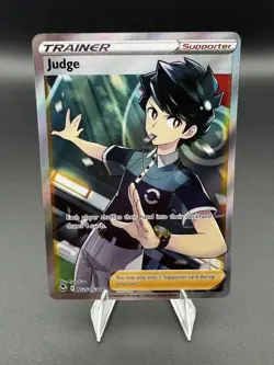 Pokemon TCG Judge TG25/TG30 Rare Silver Tempest Sword & Shield Trainer Full Art - Image 1