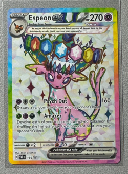 Pokemon Prismatic Evolutions Espeon ex 175 SVP175 Figure Collection Promo 18 - Image 1