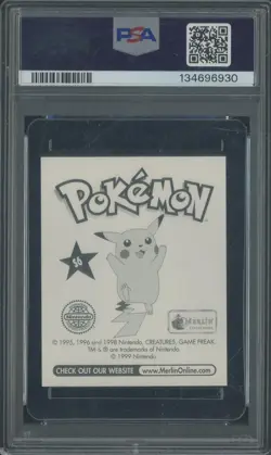 1999 Pokemon Merlin #S6 Pikachu Prism PSA 10 GEM MINT - Image 2