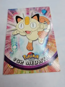 Topps Pokemon #52 Meowth Regular Cat Pokemon TV Animation Edition LP - Image 1