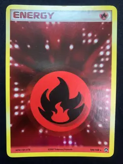 FIRE ENERGY - 104/108 - POWER KEEPERS - HOLO RARE POKEMON CARD - LP - Image 1