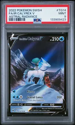 2022 POKEMON S&S ASTRAL RADIANCE #TG14 FULL ART/ICE RIDER CALYREX PSA 9 - Image 1